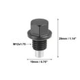 thumbnail image 3 of Unique Bargains 1 Set M12x1.75 Oil Drain Plug Magnetic Aluminum Oil Drain Bolt with 5 Washer for Car Motorcycle Black, 3 of 6