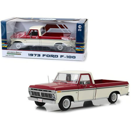 1973 Ford F-100 Ranger Pickup Truck Red and Cream 1/18 Diecast Model Car by