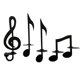 thumbnail image 1 of Samto Home Sol Anahtar Dekoratif Mumluk, elegantes candelabros de pared con notas musicales, 1 of 3
