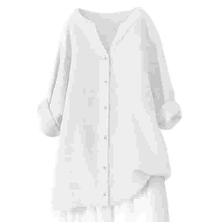 Casual 3/4 sleeve Solid Color V neck Plus size casual Dresses Casual 3/4 sleeve Solid Color V neck Plus size casual Dresses