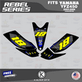 thumbnail image 4 of Kalair GFX Graphics Kit for Yamaha ATV YFZ450 CARBURATOR Rebel Series, 4 of 5
