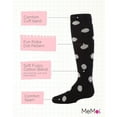 thumbnail image 3 of MeMoi Fun & Fuzzy Girls Polka Dot Cotton Blend Knee Socks - Girls - Female, 12, Black, 3 of 7