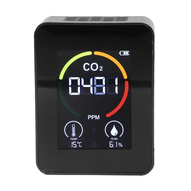 Medidor De Ventilación De Contaminación, Detector De Dióxido De Carbono Valor De Medición Estable Calibración Automática Rango De 400 ~ 5000 PPM Para Interiores Para ANGGREK Otros