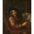 thumbnail image 2 of Pieter Jansz. van Asch 15x17 Gold Ornate Wood Frame and Double Matted Museum Art Print Titled - Self-Portrait (1640 - 1678), 2 of 4