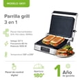 thumbnail image 4 of Parrilla Eléctrica XL, Placas para Panini, Grill, Hot cakes y Waffles, Panel digital, Temp 120° a 230° AVERA GE01, 4 of 8