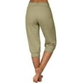 thumbnail image 5 of Ruimatai Women's Yoga Capris Pants High Waisted Loose Soft Workout Pants with Pockets for Running Outdoor Sports Casual Stretchy Comfortable, 5 of 6