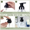 thumbnail image 3 of 48 Pieces Foaming Soap Dispensers 8 oz Foaming Pump Bottle Plastic Hand Soap Dispenser with Pumps Empty Refillable Press Containers for Liquid Shampoo Bathroom Kitchen(Black), 3 of 12