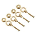 thumbnail image 2 of Cabinet Pull Drawer Pull 4pcs/pack Mini Simple Vintage Pull Rings Cosmetic Case Jewelry Box Attachment Handle Brass, 2 of 8