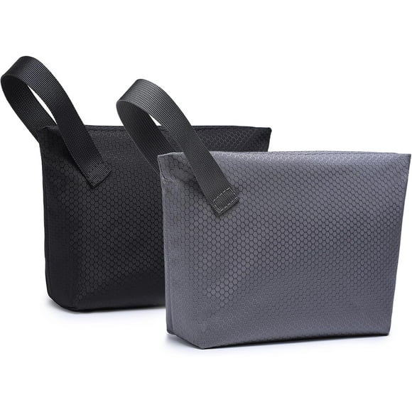 shiyou-Electronics Organiser Bag Tech Accessories Pouch Water-Resistant Bag for Charger, Cables, Power Bank, SD Card, Stylus Pens, Gadgets, Portable Carrying Accessory Case, Black+Space Grey