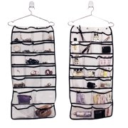 Decor Hut Hanging Jewelry Organizer with Double Sided Pockets 35 Inches Long 17 inches Wide