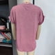 thumbnail image 1 of Camisa de Manga Corta NikouMX con Cuello en V Top con Botones Color Liso, 1 of 3