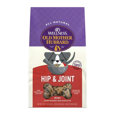 Old Mother HubbardUMRT Wellness Hip & Joint Dog Biscuits  Natural  Training Treats  Chicken  Apples  Oats  and Carrots Flavor  Mini Size  (20 Ounce Bag)