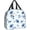 blue floral, variant on Cartoon Cats Lunch Bag Colorful Animal Portable Insulated Lunchbox Reusable Cooler Tote Bag for School Office Work Picnic Beach