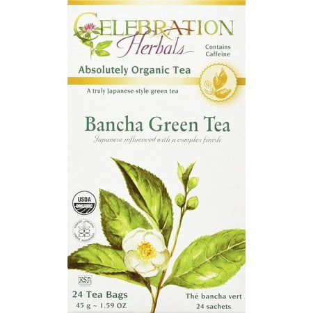 Organic Bancha Green Tea -- 24 Tea Bags, Tasting NotesTasting literally of green leaves, Bancha tea has a medium vegetable flavor with a somewhat complex.., By Celebration