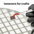 thumbnail image 6 of 2 PCS Tweezers Curved Bent Rubber Tip Tweezers Stainless Steel Crafts Tweezers for Lab Jewelry Making,1 * Double bend red plastic sleeve tweezers 1 * Single bend black plastic sleeve tweezers, 6 of 8
