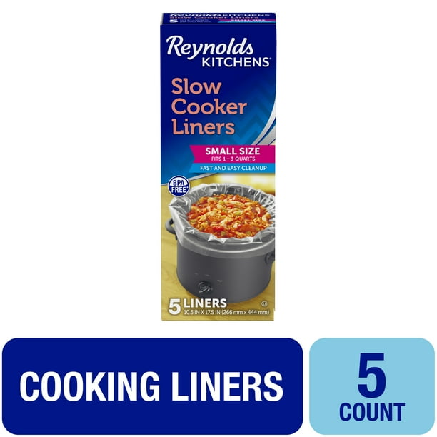 Reynolds Kitchens Slow Cooker Liners, Small (Fits 13 Quarts), 5 Count