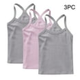 thumbnail image 4 of GERsome 3 Pack Girls Tank Tops Soft Cotton Undershirts Toddler Kids Girls Sleeveless Camisole Tops Summer Round Neck T Shirts, Sizes 8-9 Years, 4 of 9