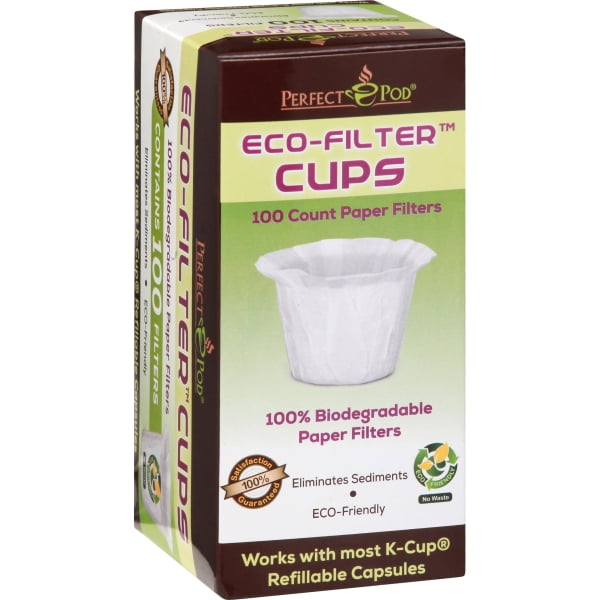 Perfect Pod ECOFilter Cups Disposable Paper Coffee Filters for
