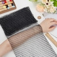 thumbnail image 3 of Polyester Elastic Rhinestone Fishnet Fabric Shiny Mesh Fabric for Garment Accessory Black 3mm 2yards/pc DIY, 3 of 6