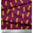 thumbnail image 1 of Soimoi Pink Velvet Fabric Floral,Cactus & Pot Garden Accessories Fabric Prints By Yard 58 Inch Wide, 1 of 1