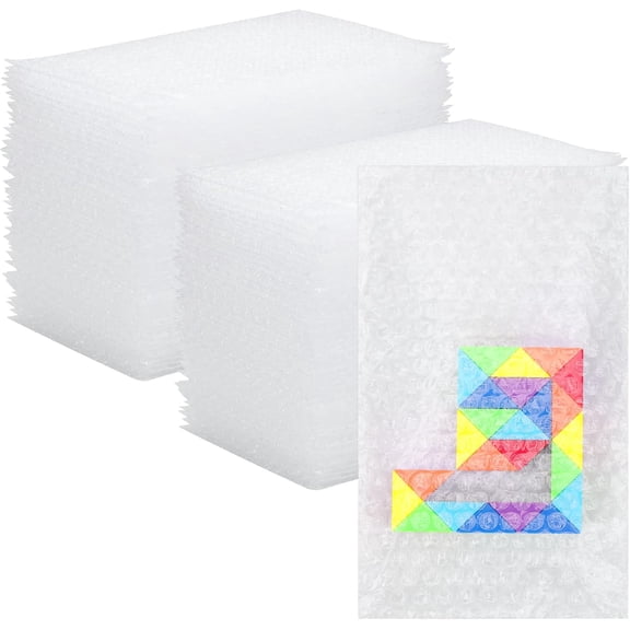 100 - 6x8 Bubble Out Pouches Bags Wrap Cushioning Self Seal Clear 6" x 8"