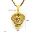 thumbnail image 3 of Punk Animal Necklace Male 14K Yellow Gold Cobra Snake Pendant Chains For Women/Men Fashion Jewelry Gifts, 3 of 6