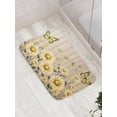 thumbnail image 3 of Ambesonne Rustic Bath Mat, Cottagecore Sunflower Vibes, 30.2" x 20", Dark Green and Yellow, 3 of 3