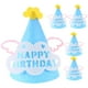 thumbnail image 1 of KAKOWELY 5 piezas de sombrero triangular de cumpleaños, sombrero de cumpleaños DIY, sombrero de fiesta, gorro de fiesta de cumpleaños para bebé., 1 of 4