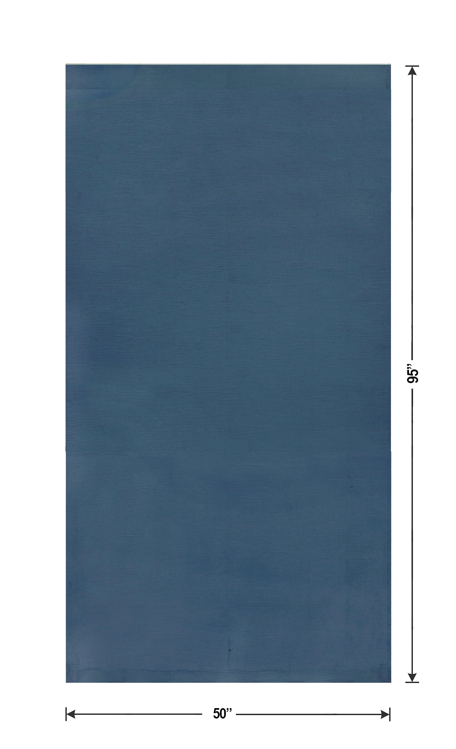 Better Homes & Gardens Textured Solid Chenille Light Filtering Single Curtain Panel, Washed Indigo, 50"W x 95"L