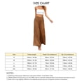 thumbnail image 5 of Pantalones largos de mujer cintura alta pierna ancha cintura elástica Color puro transpirable cómodos pantalones sueltos para citas diarias caqui M, 5 of 5
