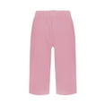 thumbnail image 4 of Tittly Baggy Pants Baggy Pants Women Womens Casual Loose Elastic Waist Cotton Trouser Cropped Wide Leg Pants Capri Pants for Women Wide Leg Pants M M, 4 of 4