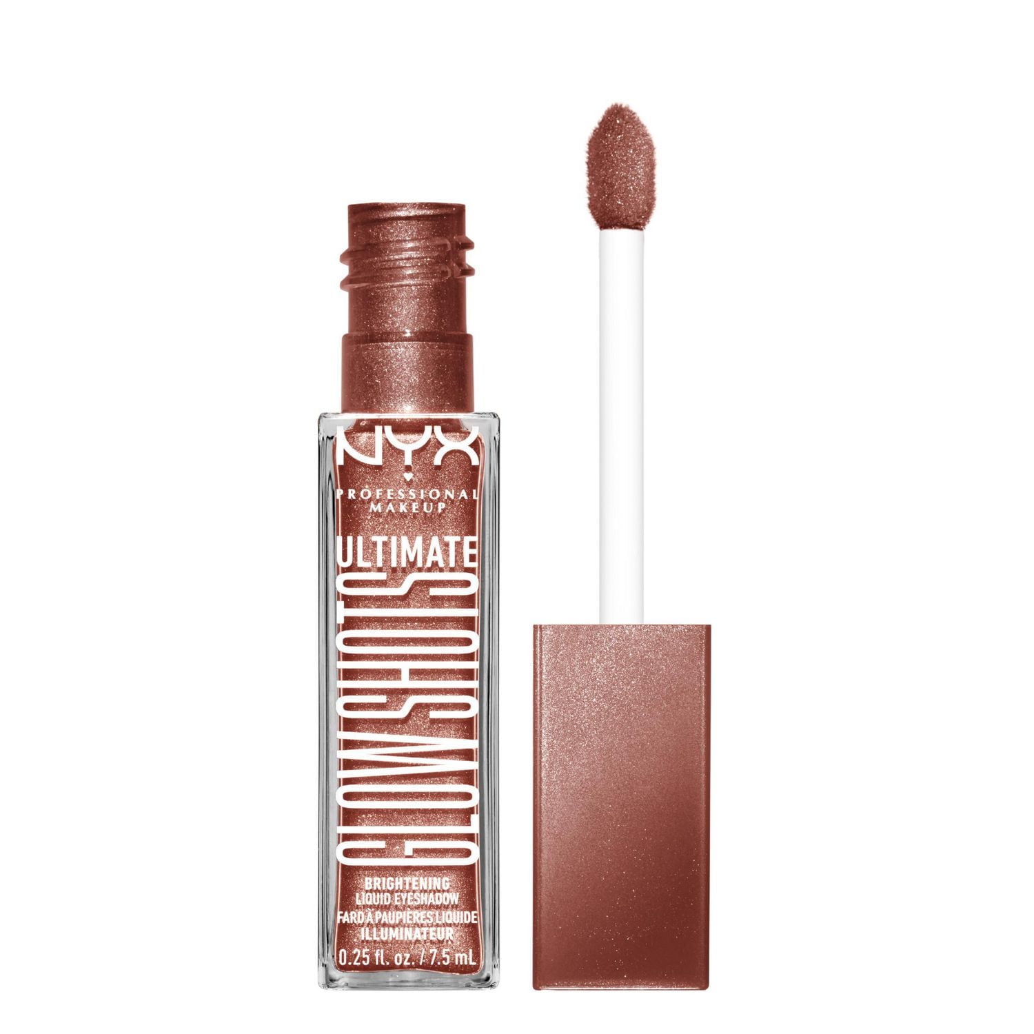 NYX PROFESSIONAL MAKEUP, Ultimate Glow Shots, Liquid Eyeshadow, 12hr wear - TWISTED TANGERINE, Liquid shimmery eyeshadow