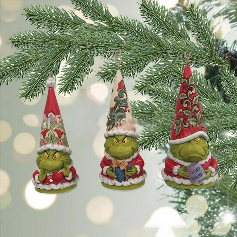 Anime Figure Toys Resin Green Statue Christmas Tree Anime Figure Toys  Hanging Ornament Collection Figurine Doll Christmas Decoration Gifts 