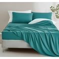 thumbnail image 2 of Chezmoi Collection Extra Soft Bed Sheets Set, Double Brushed Microfiber 14-Inches Deep Pockets, 4-Piece Sheet Set, Queen, Teal, 2 of 8