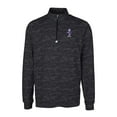 thumbnail image 2 of Men's Cutter & Buck  Black Kansas State Wildcats Vault DryTec Traverse Camo Print Stretch Quarter-Zip Jacket, 2 of 3