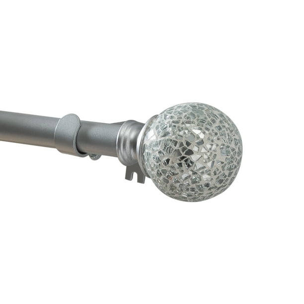 Home Details Palermo Curtain Rod 2448" in Silver