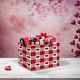 thumbnail image 4 of NIETEIN Valentine's Day Basket for Gifts Empty Storage Bin Cute Heart Gift Basket (Deep Red Checkered Heart), 4 of 7