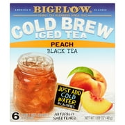 Bigelow Cold Brew Iced Black Tea, Peach, 1.69 Oz (Pack of 4)