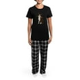 thumbnail image 4 of CafePress - Boston Terrier Women's Dark Pajamas - Women's Short Sleeve Print T-Shirt and Pants Dark Cotton Pajama Set, 4 of 7