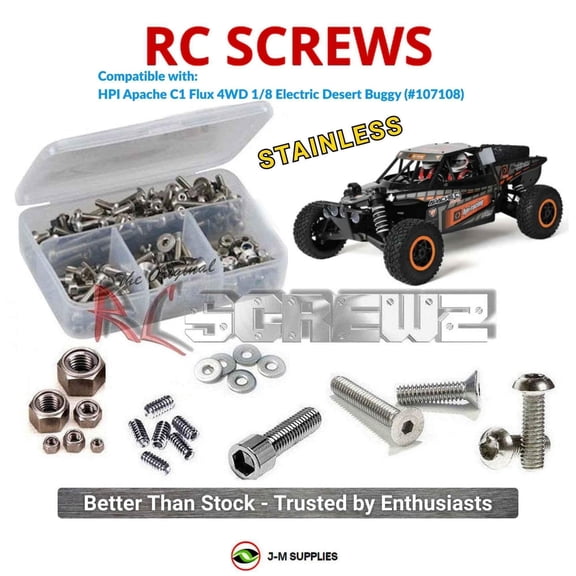 RCScrewZ Stainless Screw Kit hpi070 for HPI Racing Apache C1 4WD 1/8 Bugy 107108 RC Car | SET