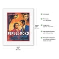 thumbnail image 2 of Pépé-Le-Moko - Starring Jean Gabin - Vintage French Film Movie Poster c.1937 - Fine Art Rolled Canvas Print (Unframed) 11in x 14in, 2 of 4