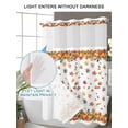thumbnail image 4 of No Hook Cloth Fabric Shower Curtain with Snap in Liner, Orange Yellow Pumpkins Waterproof Shower Curtains Set with See Through Top Window, Autumn Leaves Retro Bath Curtains Shower 72"x72", 4 of 6