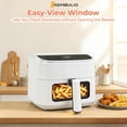 thumbnail image 3 of Air Fryer，4QT Small AirFryer with Easy View Window and Interior Light, Digital Touchscreen with 8 Presets for Custom Cooking, Nonstick and Dishwasher Safe Basket, White, 3 of 5