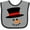 Heather and Black, variant on Inktastic Snowman with Top Hat and Carrot Nose Boys or Girls Baby Bib