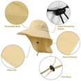 thumbnail image 2 of Sombrero de ala ancha para el sol para hombres y mujeres, sombrero para el sol para senderismo y pesca, correa para la barbilla, sombrero de verano para safari, sombrero para exteriores, UPF 50+, 2 of 5