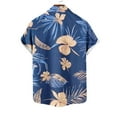 thumbnail image 4 of DDAPJ pyju Men's Hawaiian Floral Shirts Short Sleeve Casual Button Down Shirts Tropical Holiday Beach Shirt Aloha Party Top Flash Sales Multicolor XXXXXL, 4 of 5