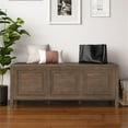 thumbnail image 2 of Connaught 51" WD Wood Traditional Storage Bench Trunk in Natural Aged Brown, 2 of 7