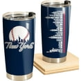 thumbnail image 4 of Legends New York Baseball City Skyline Tumbler - Coffee Mug Insulated Tumbler With Lid - Mother''s Day, Father''s Day, Birthday, Christmas Gifts For Fans - 20 Oz| Stainless Steel, 4 of 6
