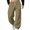 Pants # Khaki, variant on Mens Parachute Pants Casual Baggy Trousers Elastic Waistband with Drawstring Knee Pleat Detailing Side Snap Button Accents Hip Hop Streetwear Y2K Bottoms