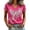 Hot Pink, variant on Domzest Womens V Neck T Shirt Breast Cancer Awareness Survivor Never Give Up Pink Ribbon Graphic Tee Casual Short Sleeve Tops White S